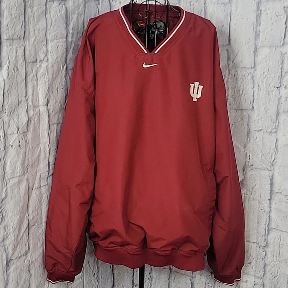 VINTAGE NIKE INDIANA HOOSIERS Center Swoosh Men's‎ Pullover Jacket XL/TG/EG - Picture 1 of 10